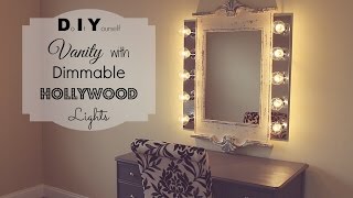 DIY Vanity with Dimmable Hollywood Lights