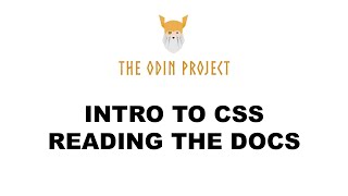 Intro to CSS - Initial Reading - Foundations - The Odin Project