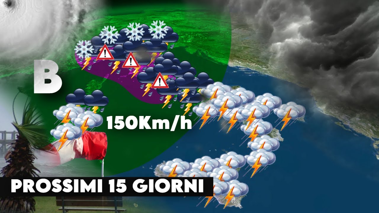 METEO-CROLLA TUTTO:PERICOLO MAXI TEMPORALI E NUBIFRAGI IN ARRIVO,LUNGA ...