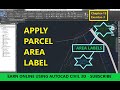 How to Apply Parcel Area Labels in AutoCAD Civil 3d | Civil 3d Complete Training for Beginners