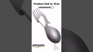 Multi Tool Spork, Stainless Steel Spoon, Fork, Carabiner and Bottle Opener #shorts #camping