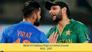 INDIA vs PAKISTAN Fights In Cricket Ground | 2017 | Cricket Web