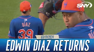 Edwin Diaz dominates in return to the mound with 'Narco' blaring for first entra