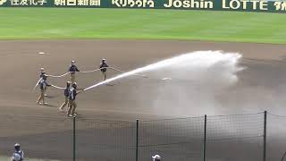 阪神園芸の水撒きが芸術的