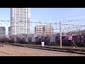 jr貨物 ef210 154 列番不明遅れ貨物列車　熱田駅にて