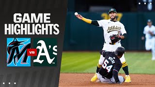 Marlins vs. A's Game Highlights (5/3/24) | MLB Highlights