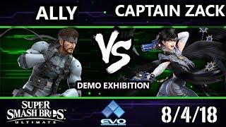 Evo Demo SSBU - Ally (Snake) Vs. Captain Zack (Bayonetta) Smash Ultimate