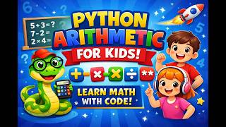 Python Lecture 7: Arithmetic Operations for Kids 🧮(Easy Python Math for Beginners) #python