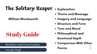 The Solitary Reaper | William Wordsworth | Critical Analysis