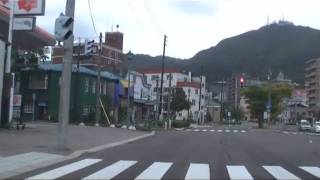 Hakodate city drive 360p from Station to Mountain①、Hokkaido Japan