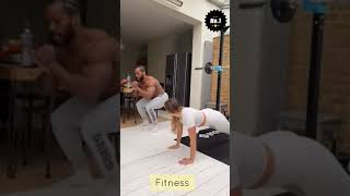 Couple challenging workout #shorts #shortsfeed #fitness