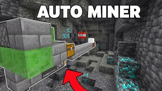 Automatic Diamond Mining Machine in Minecraft Bedrock 1.18!