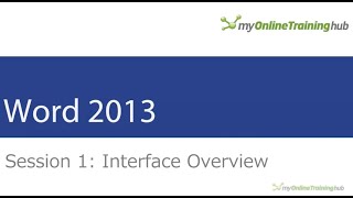 MS Word 2013: Interface Overview