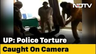 On Camera, 3 UP Cops Pin Supected Phone Thief To Ground, Torture Him