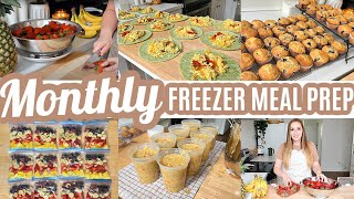 *new* EASY MONTHLY FREEZER MEAL PREP RECIPES COOK WITH ME LARGE FAMILY MEALS WHA
