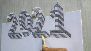 How to Draw 2021, 3D Drawing Trick Art On Paper