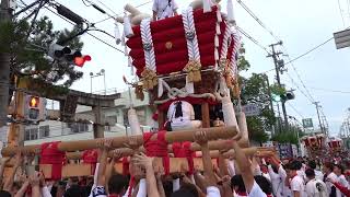 令和6年 玉祖神社 夏祭り 松ノ馬場 担ぎ合い 大窪 2024年 高安まつり