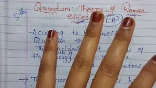 Quantum theory of Raman effect | Raman effect part 2 physics 5th sem important question