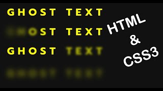 Creative Text Ghost Using Html & CSS3