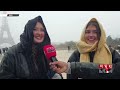 ভারি তুষারপাতে বিপর্যস্ত ফ্রান্স heavy snowfall france somoy tv