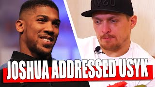 Anthony Joshua RESPECTFULLY ADDRESSED Alexander Usyk BEFORE THE FIGHT / Fury CHALLENGED Wilder