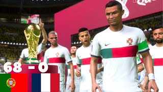 FIFA 23 PS5 - PORTUGAL 68 -0  FRANCE  ! RONALDO VS MBAPPE ! FIFA WORLD CUP FINAL QATAR 2022 [4K]