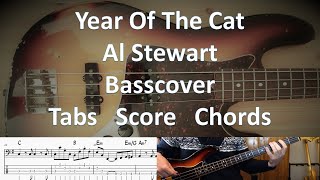 Al Stewart Year of the Cat. Bass Cover Tabs Score Notation Chords Transcription