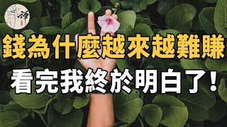 人活著，錢為什麼越來越難賺了？看完我終於明白其中的道理，太現實了！#佛禪