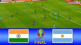 INDIA vs ARGENTINA | FIFA WORLD CUP FINAL - PES 2021 FULL MATCH | GAMEPLAY PC