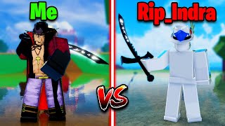 Rip Indra Fights Mihawk With Dark Blade V3 In Roblox Blox Fruits...