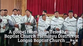 A gospel team from Tesophenyu Baptist Church Tseminyu District visited Longsa Baptist Church Wokha