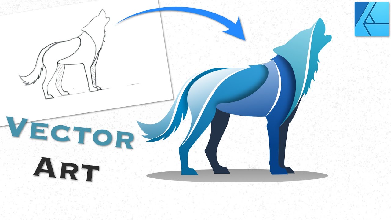 Wolf Howling Speed Vector Art In Affinity Designer Youtube