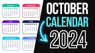 ➥ OCTOBER CALENDAR 2024 | DATE MONTH OCTOBER 2024