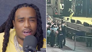 Quavo REACTS to Chris Brown Buying Almost Every Concert Ticket So He Had To Perform For Empty Crowd