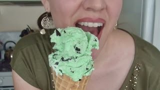 SassEsnacks ASMR: Mint 'N' Chip Ice Cream Cone | Eating Sounds