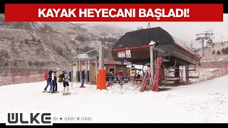 Palandöken'de Kar Yağışı Altında Kayak Heyecanı