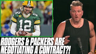 Aaron Rodgers & Packers Preparing Short Term Contract (If He Comes Back) | Pat McAfee Reacts