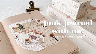 Junk journal with me 🥀 | Notebook Therapy unboxing