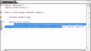 Intermediate Java Tutorial 22 init for Applets