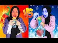 تحدي الأكل الساخن ضد المتجمد 🔥 الثلجي ضد الناري مين يكسب ❄