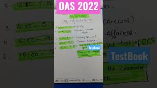 OCS/ OAS Preparation. Daily time table. #opsc #ocs