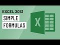 Excel 2013: Simple Formulas