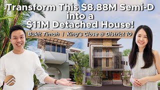 Rebuild this $8.88M Semi-D to a $11M Detached Home D10 | Singapore Home Tour (Beatrice \u0026 Melvin)