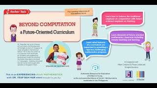 Dr Yeap Ban Har Webinar Beyond Computation Webinar: A Future Oriented Curriculum Part 1