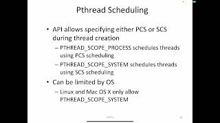 Chapter 6 08 Thread and Pthread Scheduling