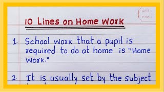 10 Lines on Homework in English | Few Lines about Homework