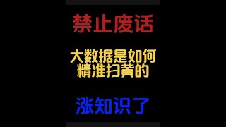 涨知识 禁止废话：大数据是如何精准扫黄的？#涨知识#科普一下 #有趣的知识又增长了 #内容过于真实 #dou是知识点#省流