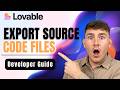 How To Export Source Code Files From Lovable.dev (Developer Guide 2026)