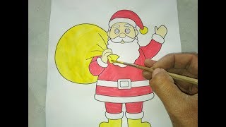 How To Draw Easy Santa Claus Christmas Drawing Lesson