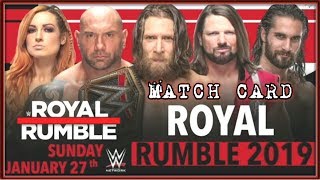 Wwe Royal Rumble 2019 Match Card/World Wrestling Tamil
